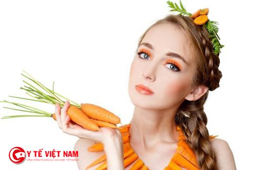 Cà rốt giúp da mặt căng mịn trắng sáng tự nhiên