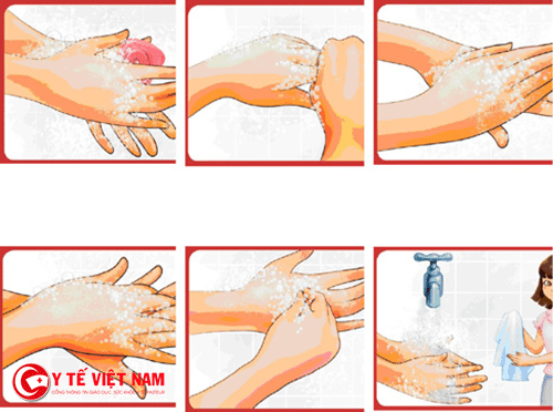 6 bước rửa tay đúng cách