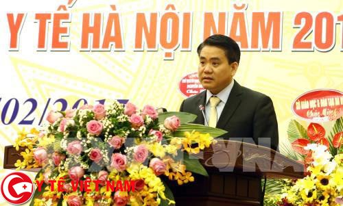 Chủ tịch UBND TP. Hà Nội phát biểu tại lễ mít tinh kỷ niệm 62 năm ngày thầy thuốc Việt Nam