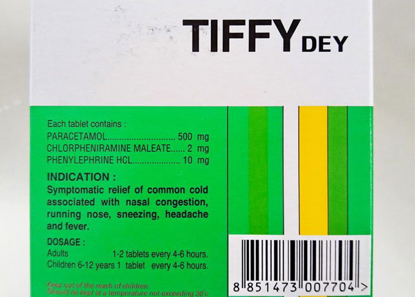 Tiffy là loại thuốc giảm đau và giảm sốt thông dụng